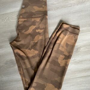 lululemon athletica Brown Camo Leggings